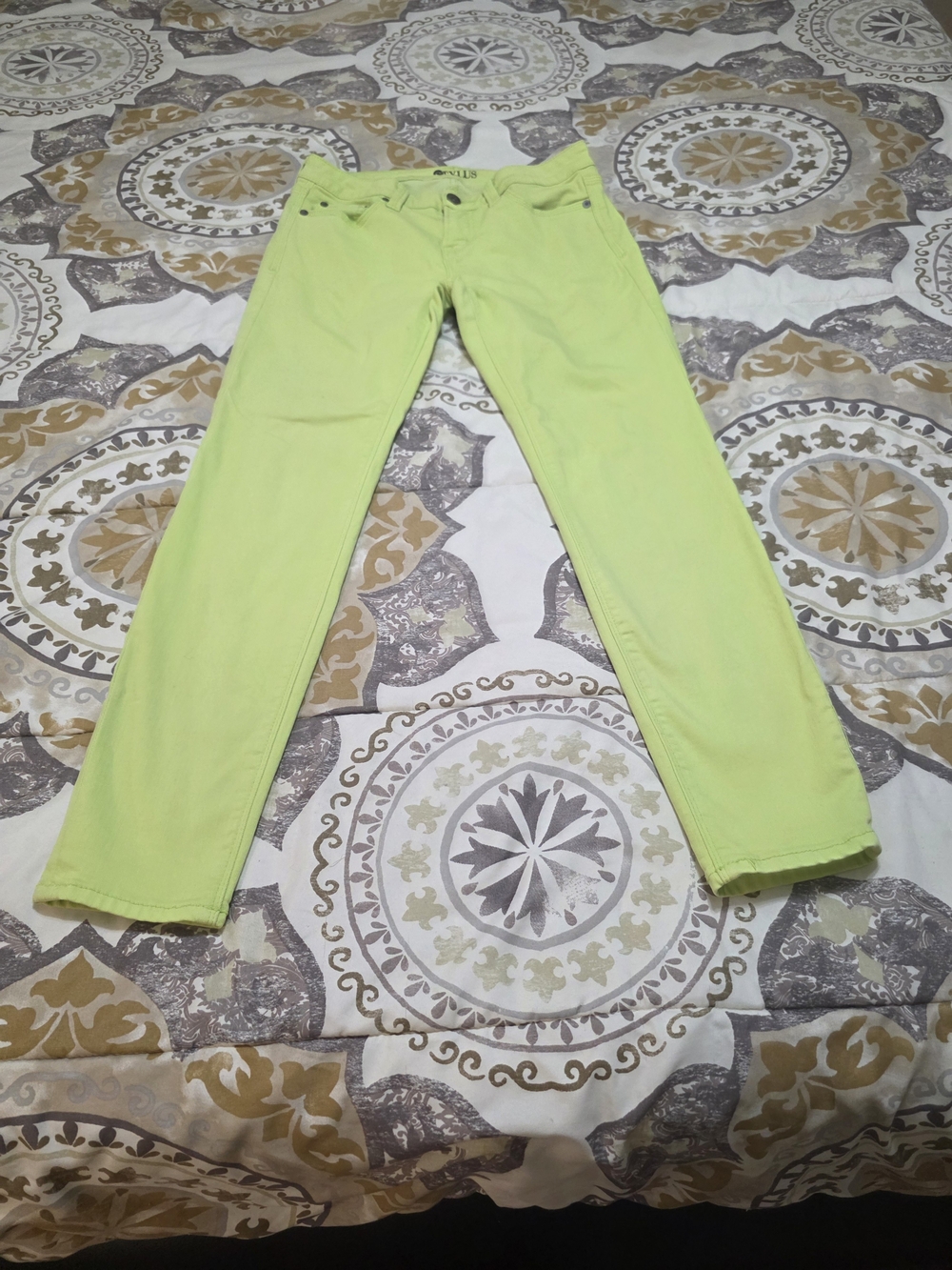 STYLUS Women’s Lime Green Skinny Jeans